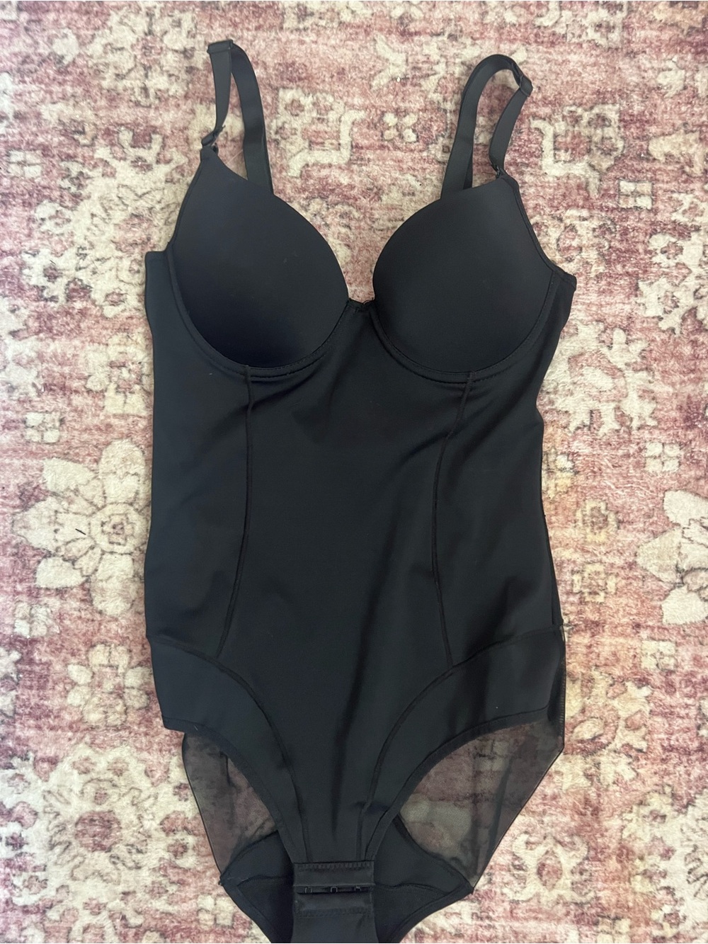 Nicole Miller Black Bodysuit with Molded Cups